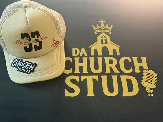 My Jesus Year 33 / Chosen Trucker (Cream + Black)